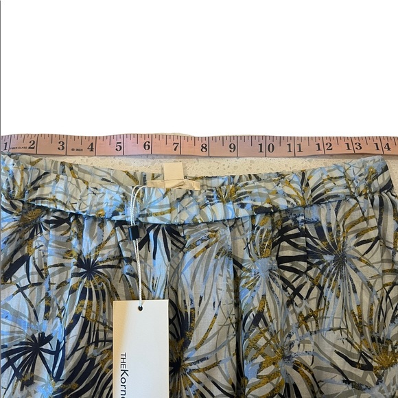 Anthropologie The Korner Hi Lo MIDI 100% Cotton Palm Print Tropical Skirt - Picture 7 of 15